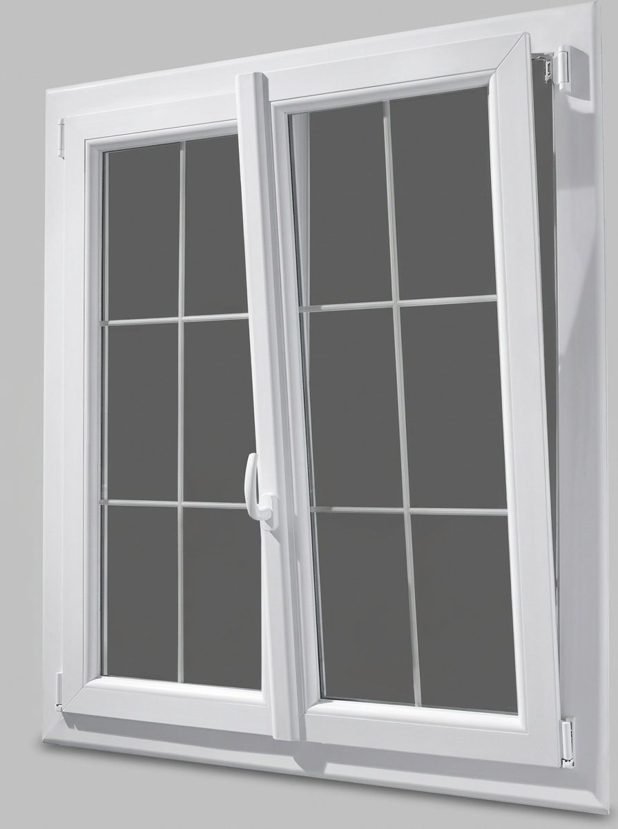 Fenêtre PVC oscillo-battante à petits bois